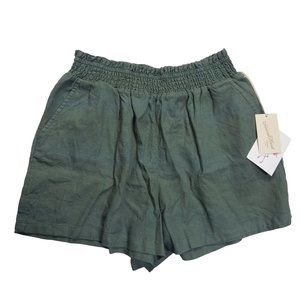 Universal Thread High Rise Elastic Waist Shorts Women's Relaxed Green Size M